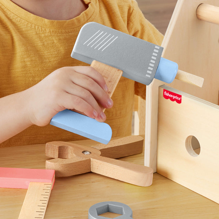 EAN 0194735246076 - Fisher-Price Wooden Tool Box Set imagen 3