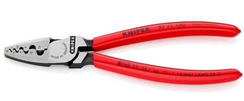 EAN 4003773040668 - Knipex 97 71 180 crimpadora Herramienta para prensar Rojo imagen 1