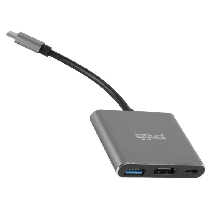 EAN 8435364318461 - iggual IGG318461 base para portátil y replicador de puertos USB 3.2 Gen 1 (3.1 Gen 1) Type-C Negro imagen 1