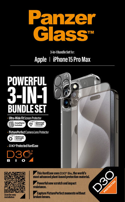 EAN 5711724211751 - PanzerGlass ® 3-in-1 Bundle iPhone 15 Pro Max Protector de pantalla Apple 1 pieza(s) imagen 5