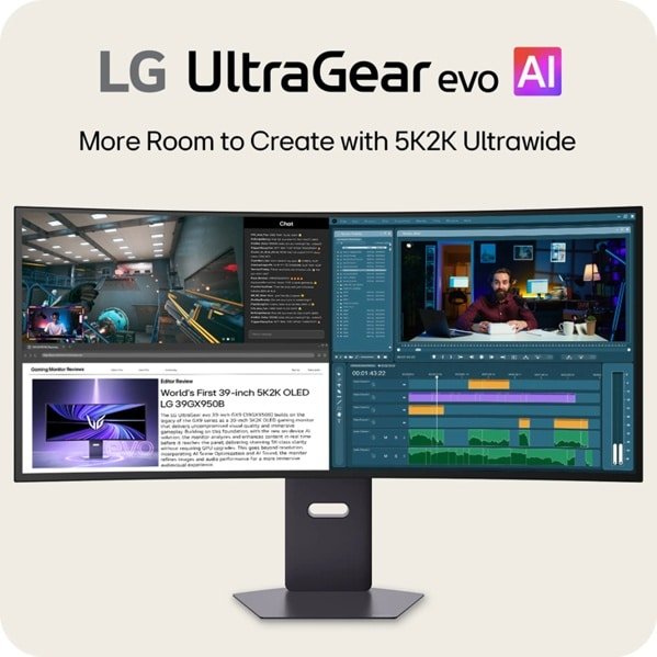 EAN 8806096768488 - LG 39GX950B-B pantalla para PC 99,1 cm (39") 5120 x 2160 Pixeles 5K Ultra HD OLED Negro imagen 5