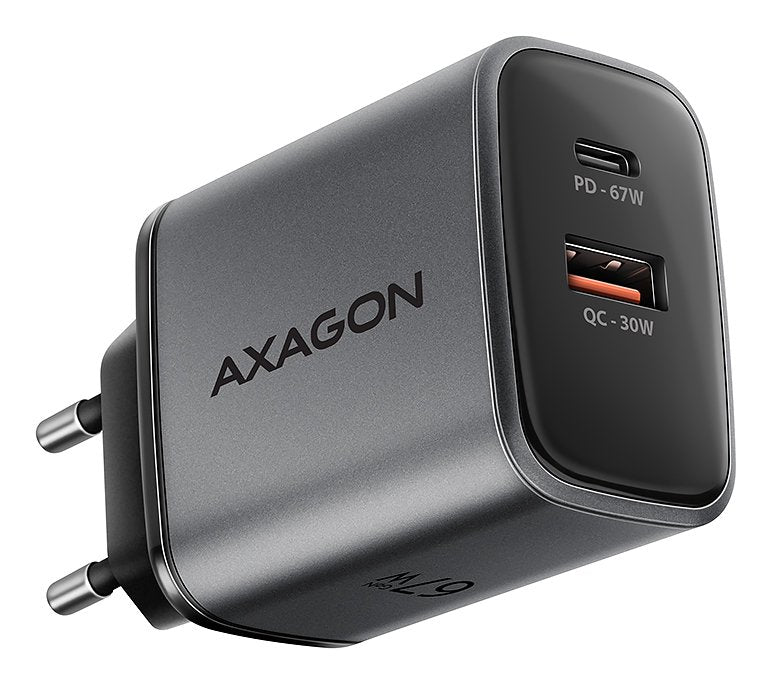 EAN 8595247909138 - Axagon ACU-PQ67 cargador de dispositivo móvil Universal Negro, Gris Corriente alterna Carga rápida Interi imagen 1
