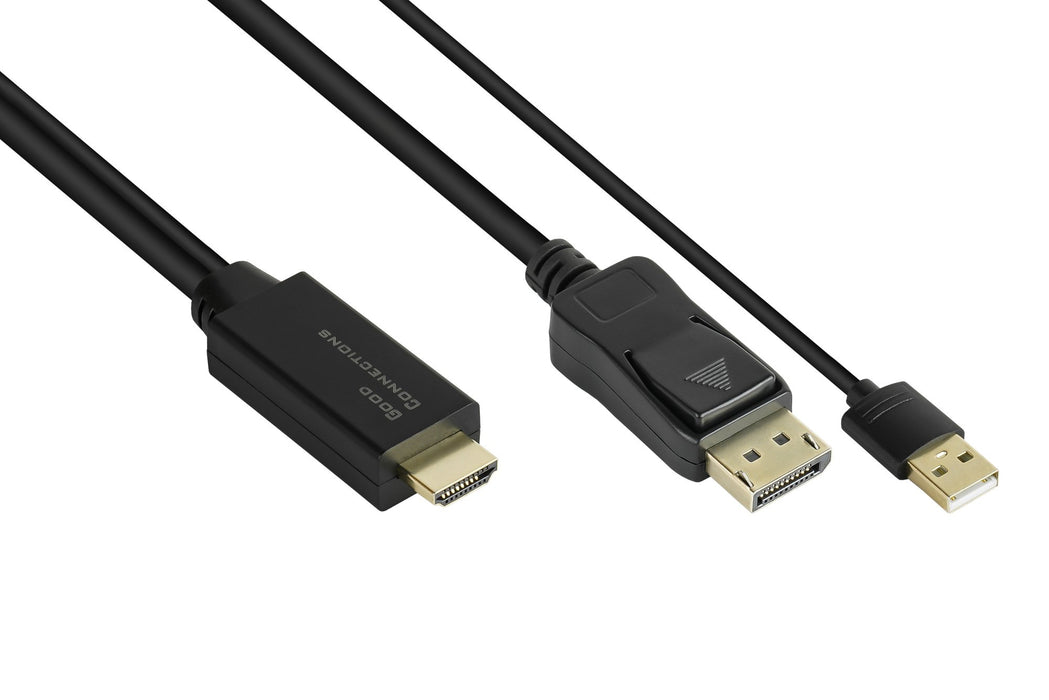 EAN 4014619603398 - Alcasa HDMI-DP020 adaptador de cable de vídeo 2 m HDMI tipo A (Estándar) DisplayPort Negro imagen 1