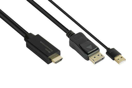 EAN 4014619603398 - Alcasa HDMI-DP020 adaptador de cable de vídeo 2 m HDMI tipo A (Estándar) DisplayPort Negro imagen 1