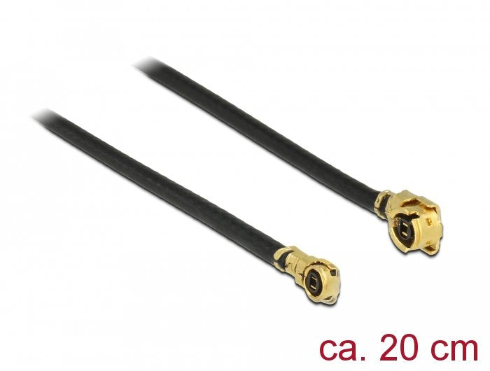 EAN 4043619896486 - DeLOCK 89648 cable coaxial 1.13 0,2 m MHF (I-PEX) MHF IV/ HSC MXHP32 Negro, Oro imagen 1