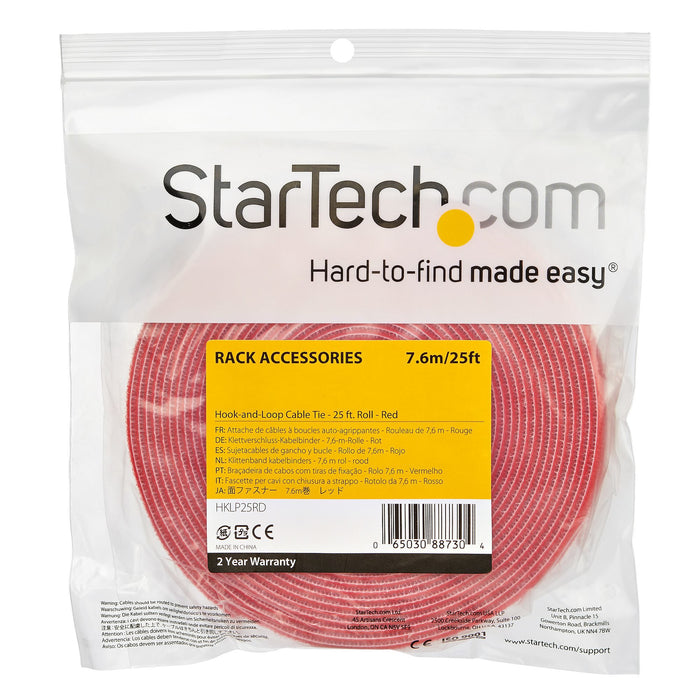 EAN 0065030887304 - StarTech.com HKLP25RD presilla Bridas adherentes para cables Nylon 1 pieza(s) imagen 4