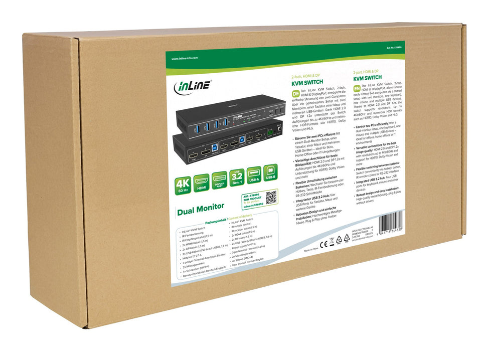 EAN 4043718344338 - InLine 57885G interruptor KVM Montaje en rack Negro imagen 7