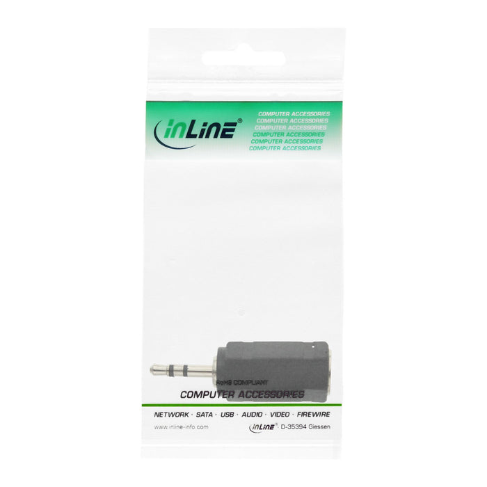 EAN 4043718056927 - InLine 99308 cambiador de género para cable 2.5mm jack male 3.5mm Negro imagen 3