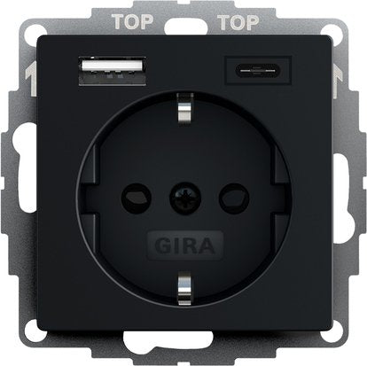 EAN 4010337076209 - GIRA 2459005 toma de corriente Schuko Negro imagen 1