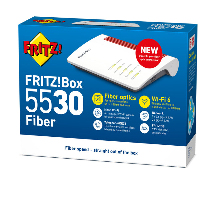 EAN 4023125030031 - Box FRITZ! 5530 Fiber Edition Internation router inalámbrico 2.5 Gigabit Ethernet Doble banda (2,4 GHz /  imagen 5