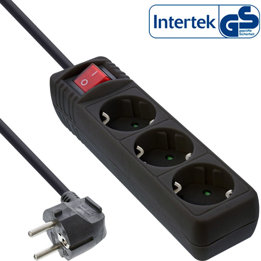 EAN 4043718186273 - InLine 16435S base múltiple 5 m 3 salidas AC Negro imagen 1