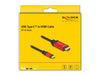 EAN 4043619800957 - DeLOCK 80095 adaptador de cable de vídeo USB Tipo C Negro, Rojo imagen 3