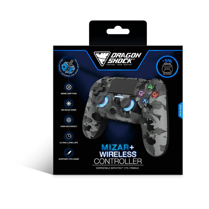 EAN 5425025595242 - Dragonshock Mizar+ Negro, Gris, Camuflaje Bluetooth Gamepad Analógico/Digital PC, PlayStation 4, Android imagen 6