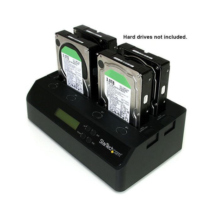 EAN 0065030843881 - StarTech.com SATDOCK4U3RE duplicador de datos y soporte Duplicador de HDD (discos duros) Negro 3 copias imagen 4