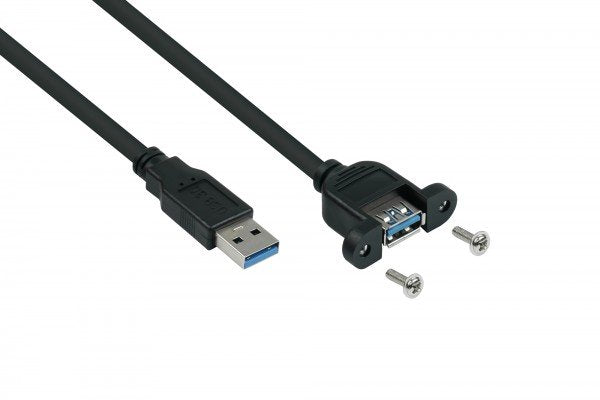 EAN 4066857000217 - Alcasa UK30P-AEA-005S cable USB USB 3.2 Gen 1 (3.1 Gen 1) 0,5 m USB A 5 Gbit/s Negro imagen 1