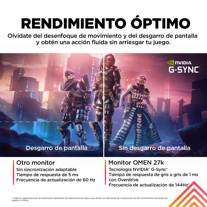 EAN 0197029616210 - OMEN by HP 27 inch UHD 144Hz Gaming Monitor - OMEN 27k pantalla para PC 68,6 cm (27") 3840 x 2160 Pixeles imagen 18