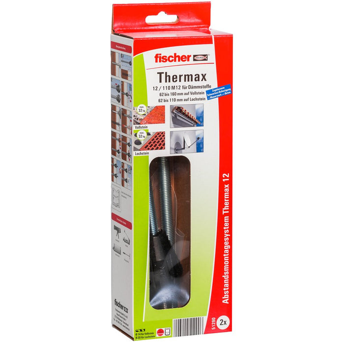 EAN 4006209512906 - Fischer Thermax 12/110 M12 110 mm 2 pieza(s) Kit de tornillos imagen 1