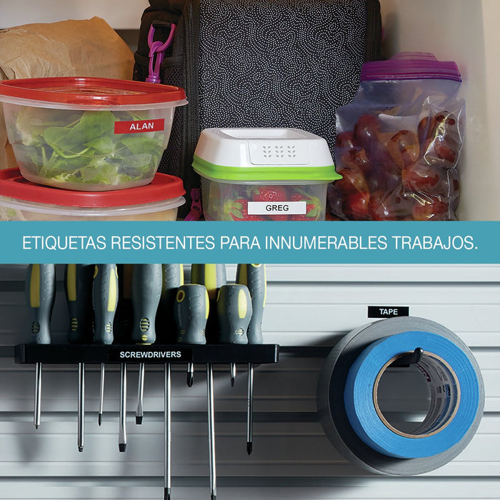 EAN 3501179783666 - DYMO D1 Durable - White on Red - 12mm cinta para impresora de etiquetas imagen 17