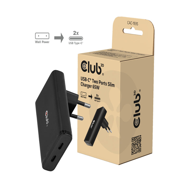 EAN 8719214473945 - CLUB3D CAC-1935 cargador de dispositivo móvil Universal Negro Corriente alterna Carga rápida Interior imagen 1