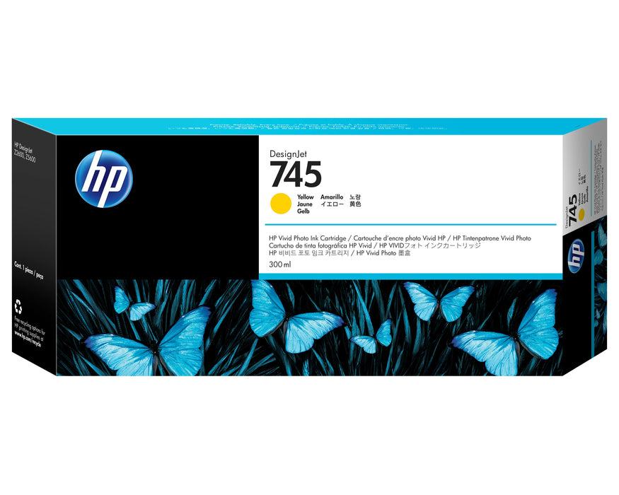 EAN 0725184104657 - HP 745 300-ml DesignJet Yellow Ink Cartridge cabeza de impresora Inyección de tinta térmica imagen 1