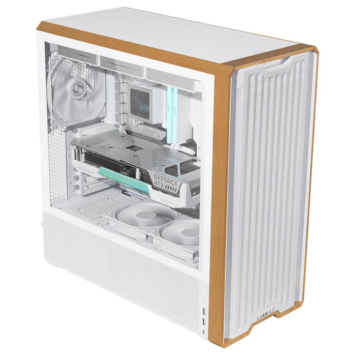 EAN 4718466015860 - Lian Li Lancool LAN217W carcasa de ordenador Midi Tower Blanco, Madera imagen 8