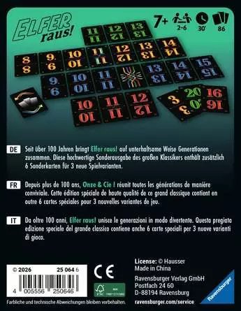 EAN 4005556250646 - Ravensburger 25064 juego de tablero Elfer Raus! 30 min Juego De Cartas Lógico imagen 2
