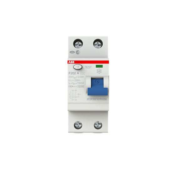 EAN 8012542782506 - ABB F 202A-25/0,03 corta circuito Interruptor diferencial Tipo A 2 imagen 2