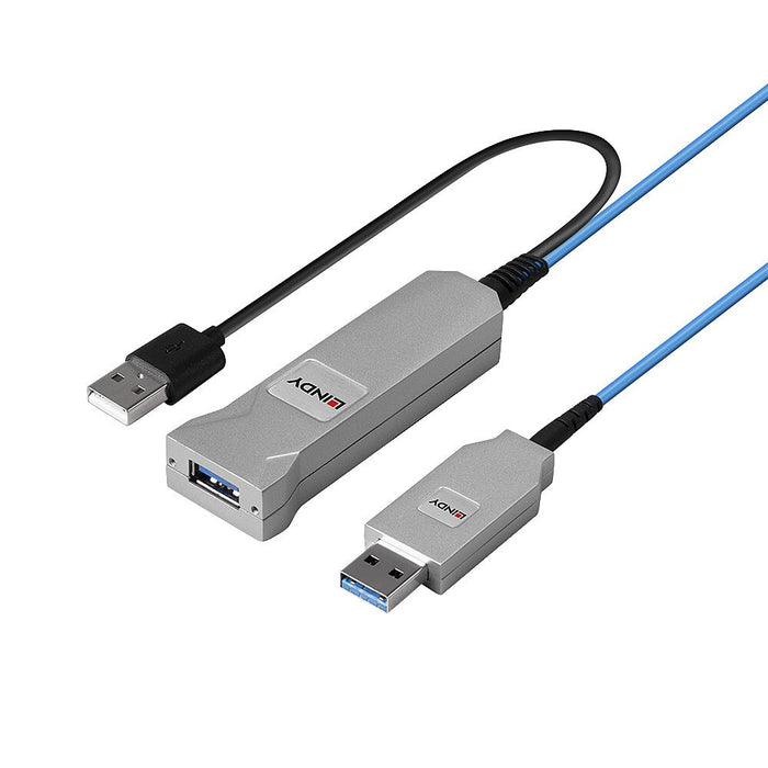 EAN 4002888433457 - Lindy 43345 cable USB USB 3.2 Gen 1 (3.1 Gen 1) 30 m USB A 2 x USB A Azul, Plata imagen 5