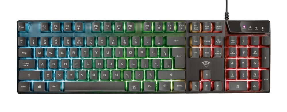 EAN 8713439236514 - Trust GXT 835 Azor teclado Juego USB QWERTY Inglés Negro imagen 2