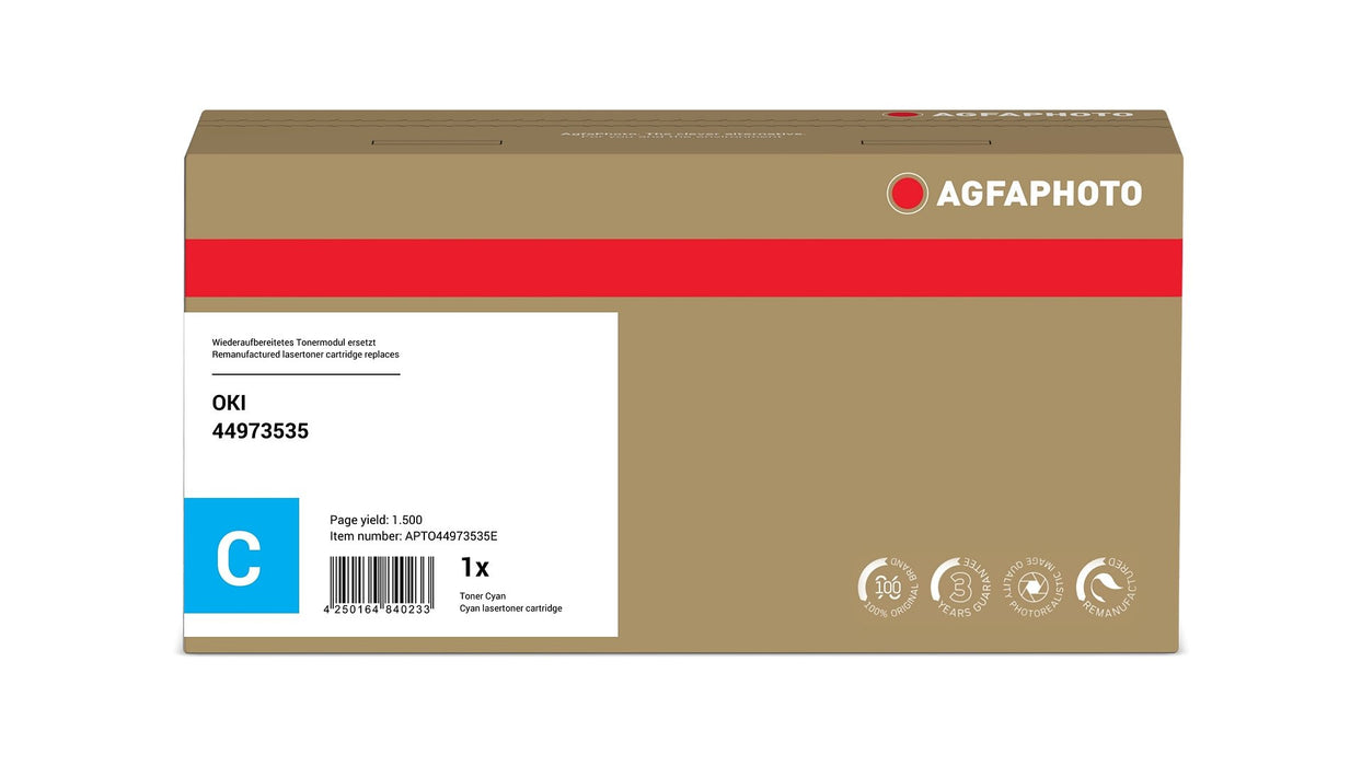 EAN 4250164840233 - AgfaPhoto APTO44973535E cartucho de tóner 1 pieza(s) Compatible Cian imagen 2