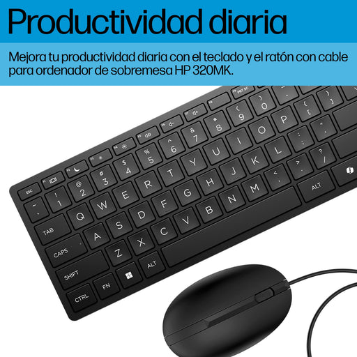 EAN 194721887849 - HP Wired Desktop 320MK Mouse and Keyboard teclado Ratón incluido Oficina USB Negro imagen 2
