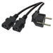EAN 3700224742058 - MCL MC909-3M cable de transmisión Negro Enchufe tipo E Acoplador C13 2 x imagen 1