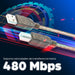 EAN 0766623510424 - Manhattan 510424 cable USB USB 2.0 11 m USB A USB B Plata imagen 4