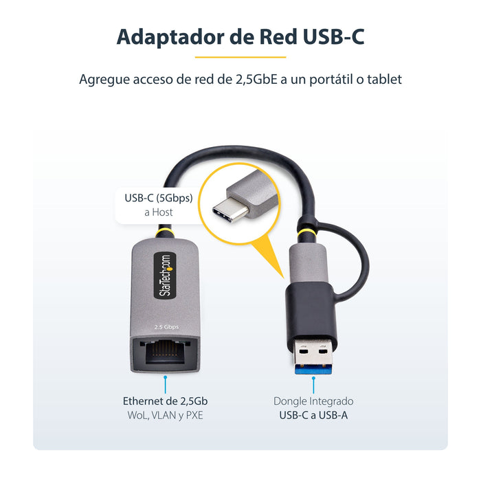 EAN 0065030905176 - StarTech.com U2GA-USB-C-ETHERNET adaptador y tarjeta de red 5000 Mbit/s imagen 10
