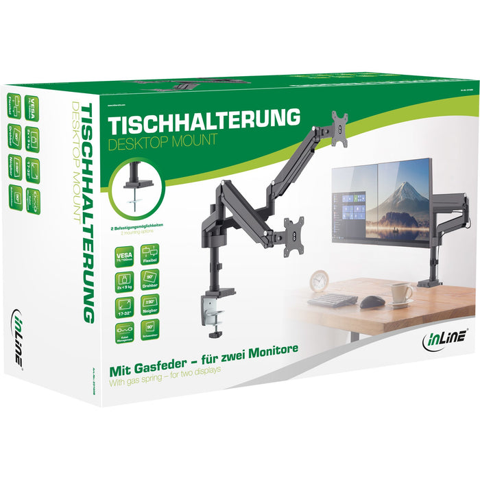 EAN 4043718293094 - InLine 23160B soporte para monitor 43,2 cm (17") Escritorio Negro imagen 10