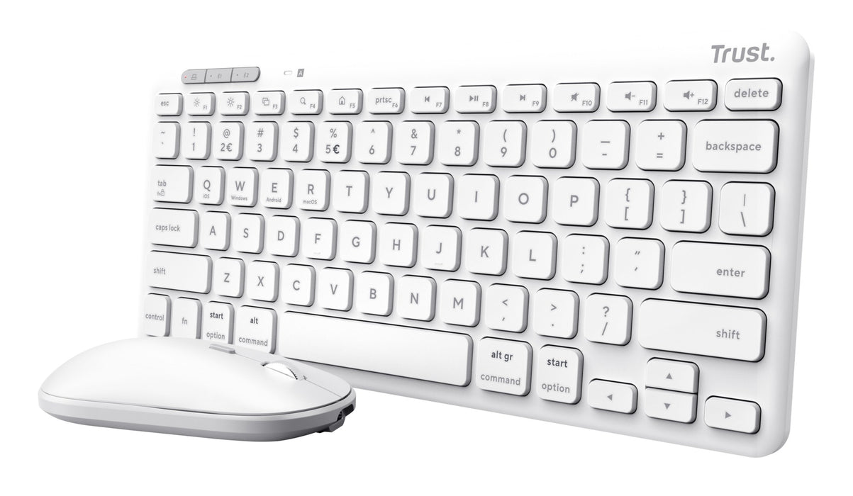 EAN 8713439250763 - Trust Lyra teclado Ratón incluido Oficina RF Wireless + Bluetooth AZERTY Francés Blanco imagen 1