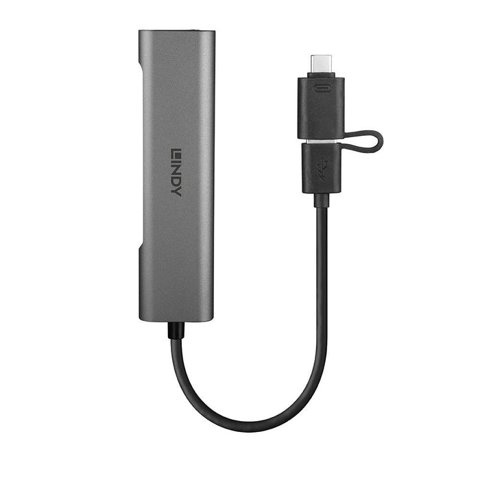 EAN 4002888433792 - Lindy 43379 hub de interfaz USB 3.2 Gen 1 (3.1 Gen 1) Type-A + Type-C 5000 Mbit/s Gris imagen 2