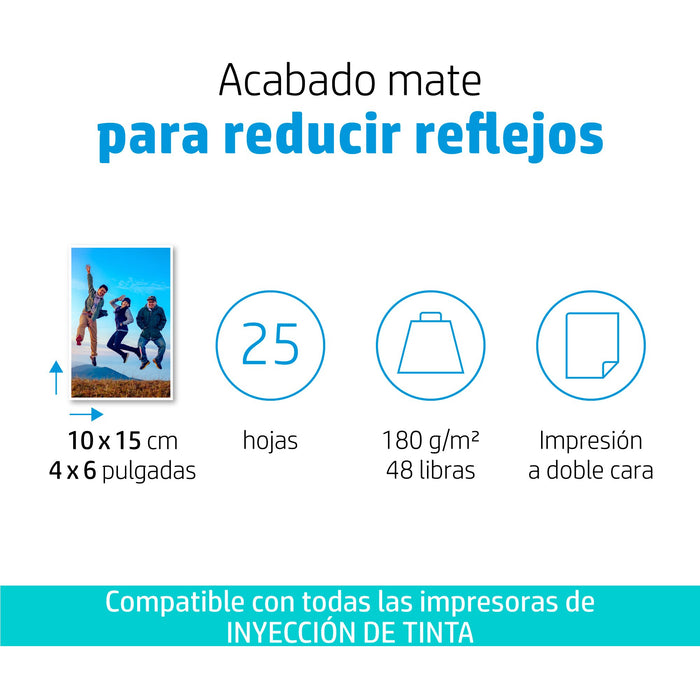 EAN 0193905314706 - HP Matte Photo Paper-25 sht/10 x 15 cm imagen 4