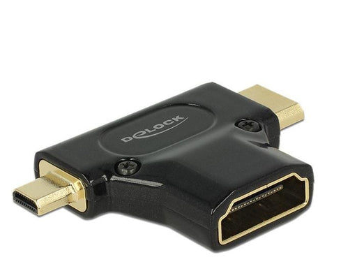 EAN 4043619656660 - DeLOCK HDMI-A/HDMI Mini-C+ Micro-D, F/M+M Mini-HDMI + Micro-HDMI Negro imagen 1