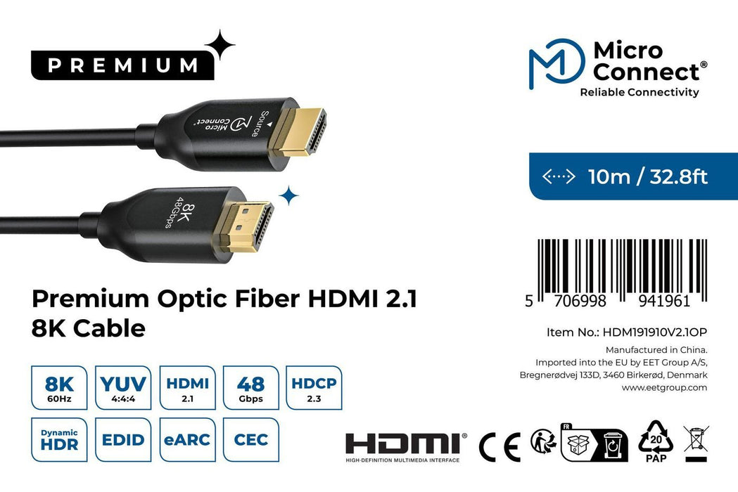 EAN 5706998941961 - Microconnect HDM191910V2.1OP cable HDMI 10 m HDMI tipo A (Estándar) Negro imagen 3