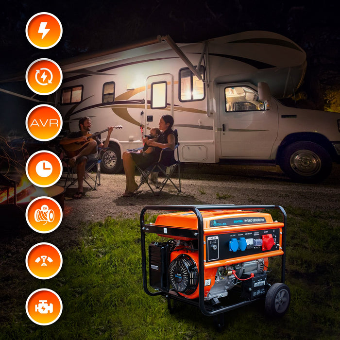 EAN 5905090330714 - Extralink EX.30714 motor-generador 7000 W 25 L Gasolina Negro, Naranja imagen 12