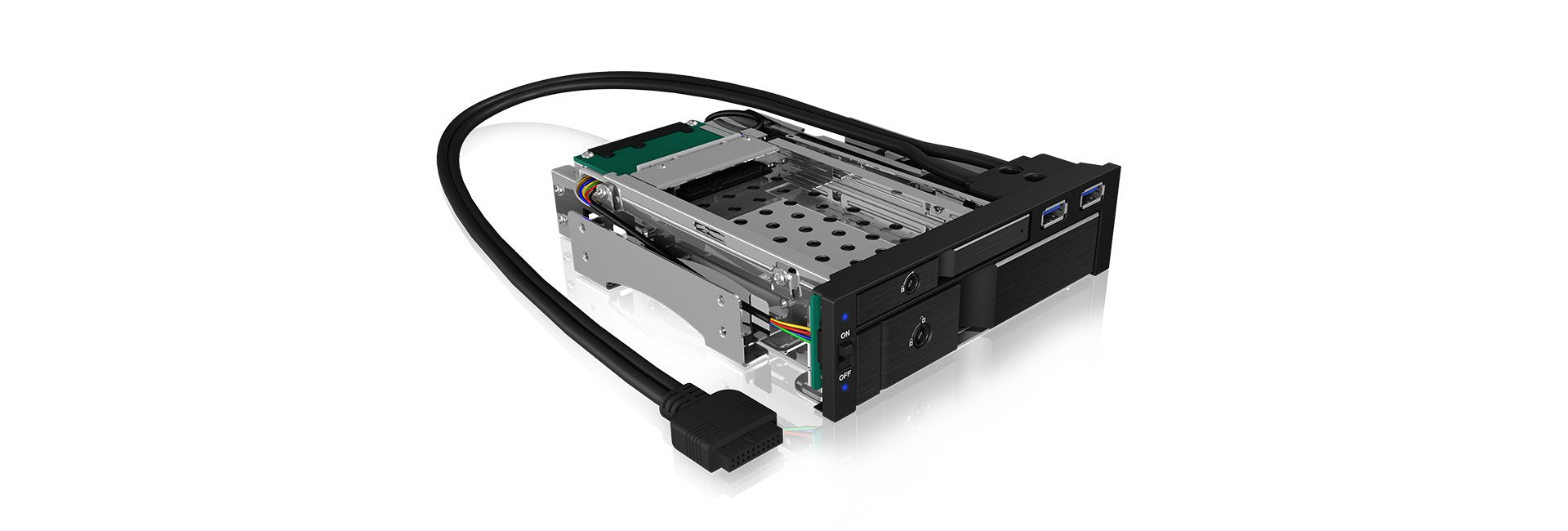 EAN 4250078169635 - ICY BOX IB-174SSK-U 13,3 cm (5.25") Bandeja para disco duro Negro imagen 7