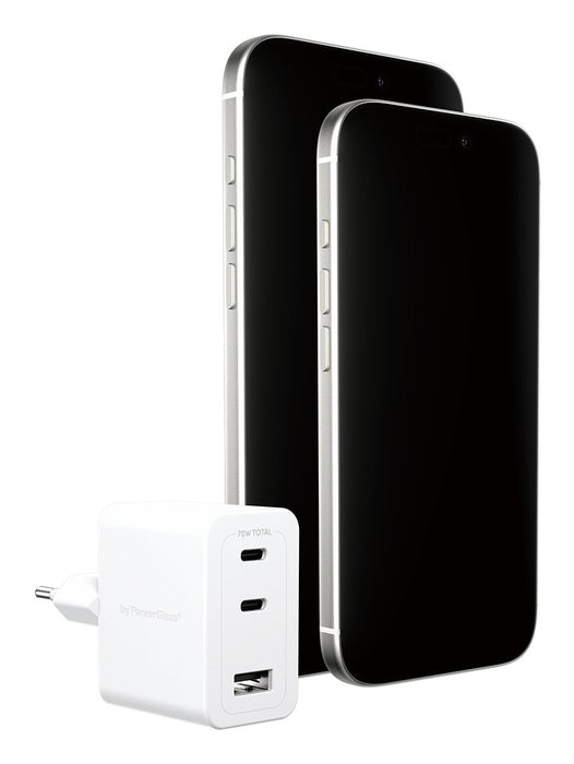EAN 5715685027598 - PanzerGlass empower™ by ® Turbo 70W Multiple Charger incl. 2 x USB-C + USB-A | EU Plug | Silver White Sma imagen 4