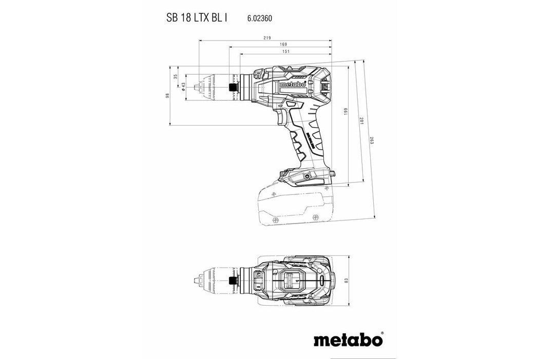 EAN 4061792188181 - Metabo SB 18 LTX BL I 2000 RPM Sin llave 1,8 kg Negro, Verde imagen 7
