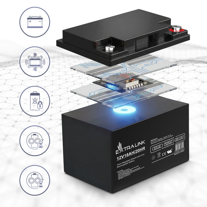 EAN 5902560366334 - Extralink AKUMULATOR BATTERY ACCUMULATOR AGM 12V 18AH - Batterie - 18.000 mAh Sealed Lead Acid (VRLA) 13, imagen 21