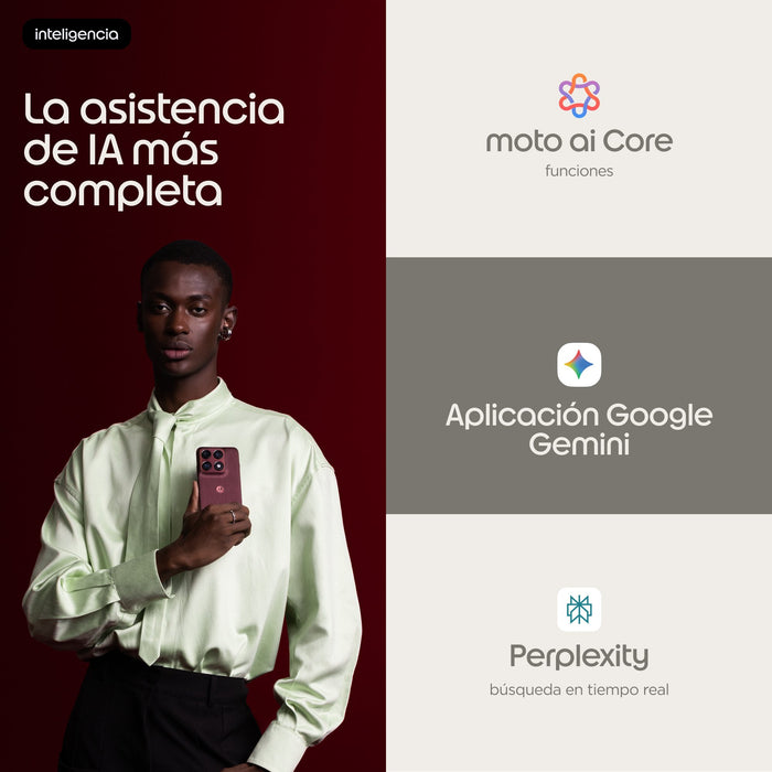 EAN 0840493630557 - Motorola edge 70 pro 17,2 cm (6.78") SIM doble Android 16.0 5G USB Tipo C 8 GB 256 GB 6500 mAh Burdeos imagen 9