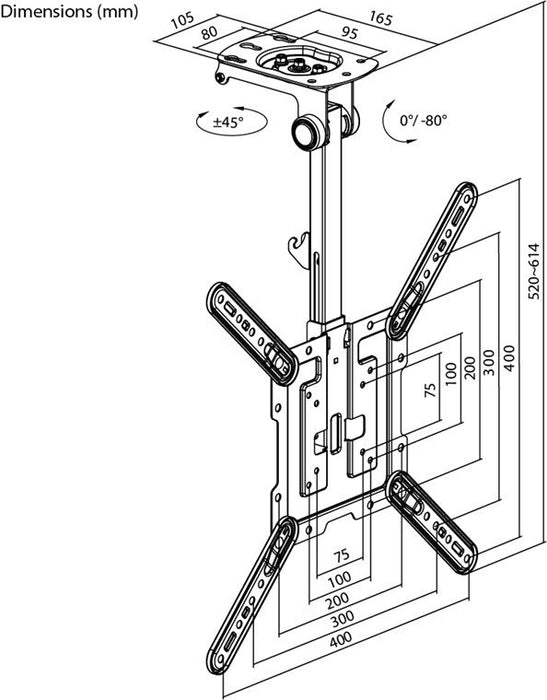 EAN 4040849708244 - Goobay 70824 soporte para TV 139,7 cm (55") imagen 2