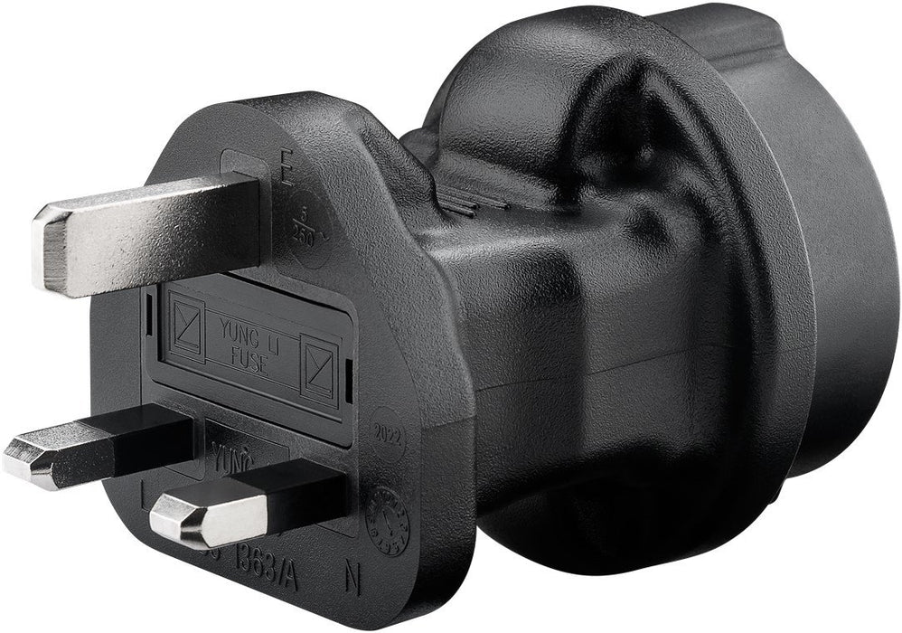 EAN 4040849953071 - Goobay 95307 adaptador de enchufe eléctrico Tipo F Tipo G (RU) Negro imagen 2