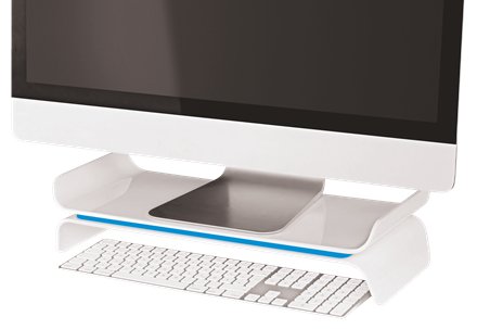 EAN 4002432120208 - Leitz 65040036 soporte para monitor 68,6 cm (27") Escritorio Azul, Blanco imagen 4