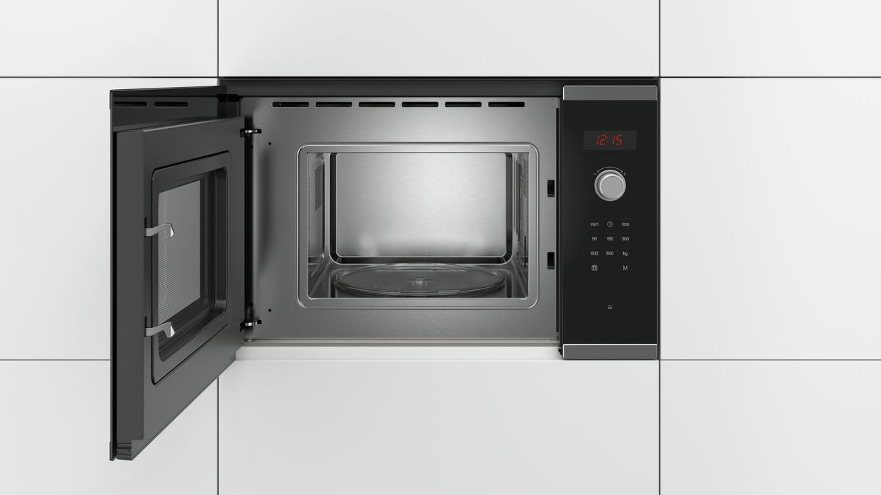 EAN 4242005038855 - Bosch Serie 4 BFL523MS0 microondas Negro, Acero inoxidable Solo microondas Integrado 20 L 800 W imagen 4